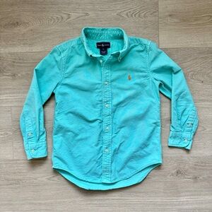 Ralph Lauren Boys Aqua Button Down Shirt